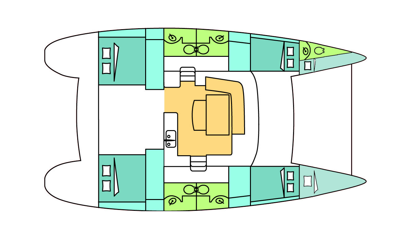 Charter By The Cabin Mauritius.  Cost for 7 nights is $1,966 per couple. Catamaran Lagoon 440